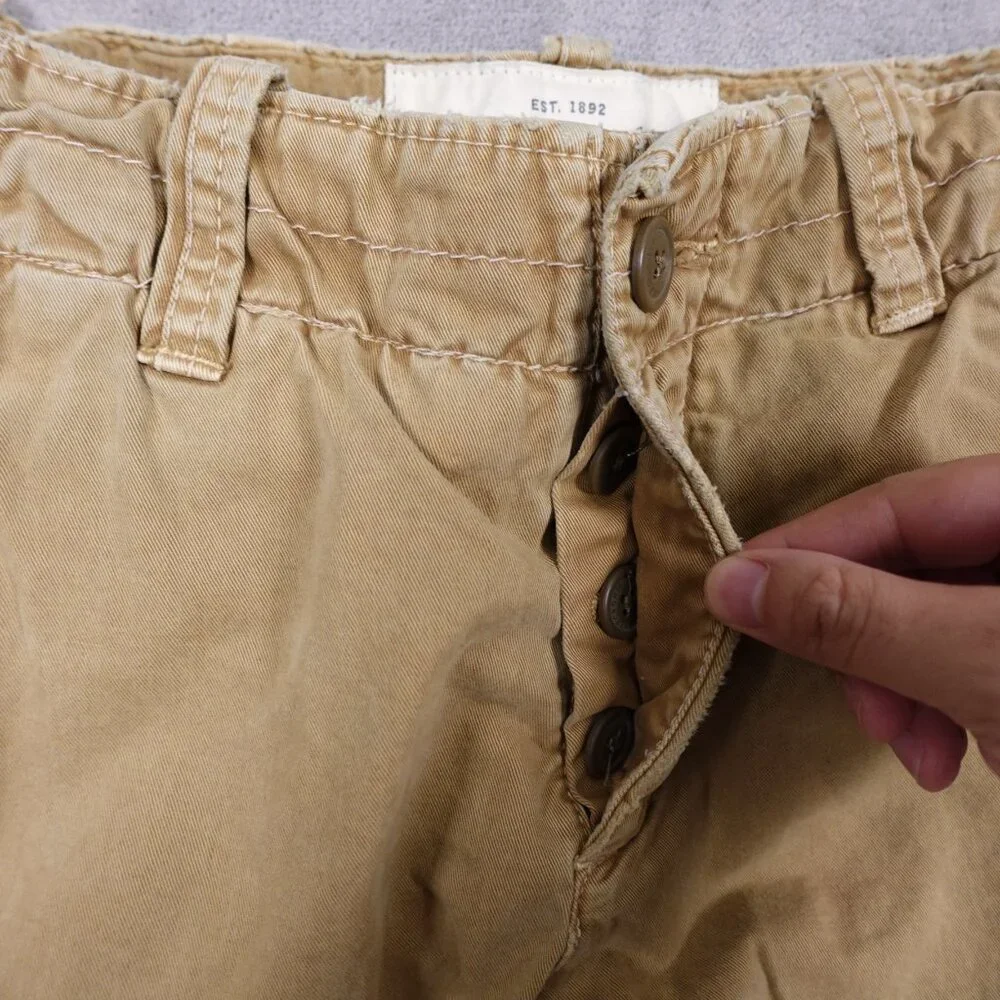 Vintage Abercrombie and Fitch chino pant men's 30x30 tan distressed Y2K - Picture 3 of 15